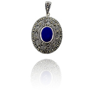 Zawieszka srebrna 925 z Markazytami i z Lapis Lazuli