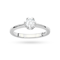 Pierścionek z białego złota Diament Laboratoryjny T-0220 0,40CT
