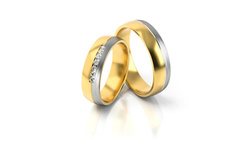 Obrączka ślubna złota model STJ285