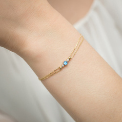 Bransoletka złota z brylantami t-005 topaz 0,15ct