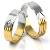 Obrączka ślubna złota model STJ43