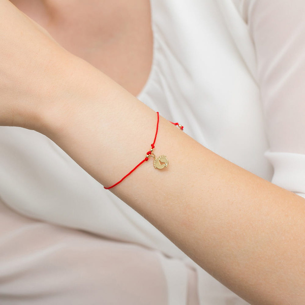 Bransoletka sznureczkowa złota z brylantami t-009 0,005ct