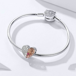 Biżuteria SayU Charms zawieszka Serce złocone rose