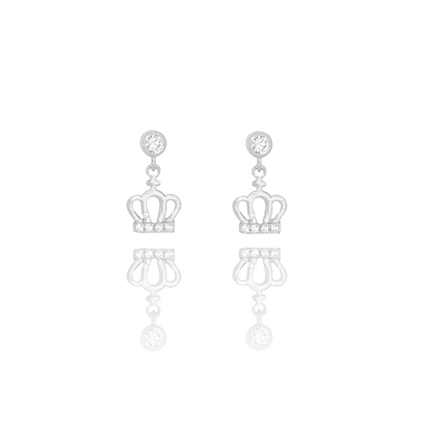 Kolczyki srebrne 925 z cyrkoniami Korony