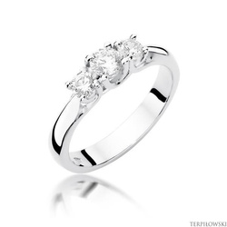 Pierścionek w białym złocie próby 585 model T-344 Brylanty 0,49ct