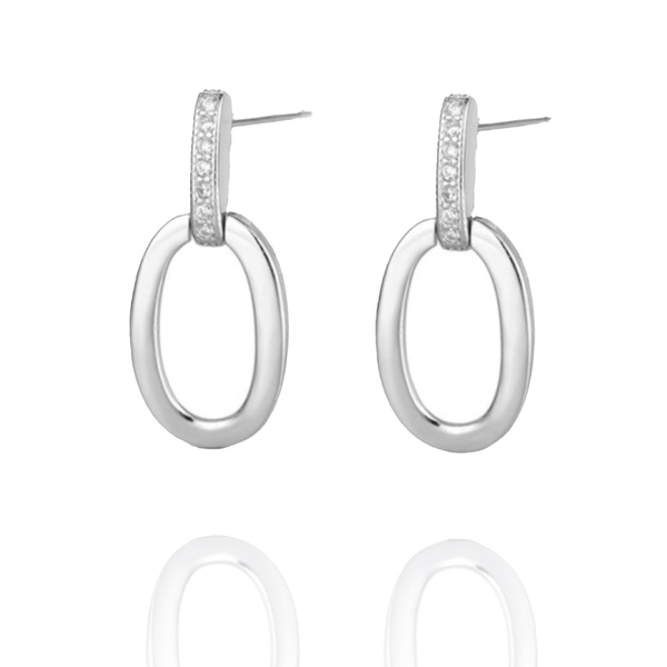 Kolczyki srebrne 925 Koła z cyrkoniami