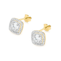 Kolczyki złote próby 0,585 z brylantami 0,60ct (2x0,30ct)