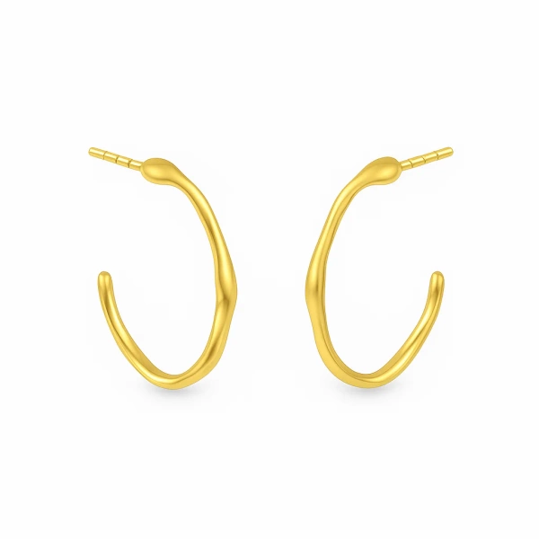 Kolczyki srebrne 925  złocone koła