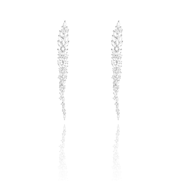 Kolczyki srebrne 925 z cyrkoniami wiszące