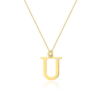 Naszyjnik złoty 585 Celebrytka duża literka U