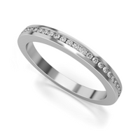 Obrączka ślubna model stj531 białe złoto 0,585 z cyrkoniami