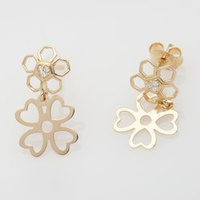 Kolczyki złote 585 koniczyna