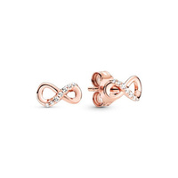 Biżuteria SayU Charms kolczyki nieskończoność rose gold srebro 0,925