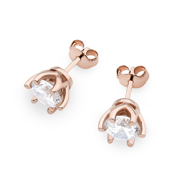 Kolczyki złote próby 0,585 z brylantami (2x1,00ct)