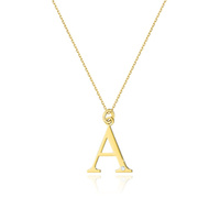 Naszyjnik złoty 585 Celebrytka duża literka A