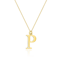 Naszyjnik złoty 585 Celebrytka duża literka P