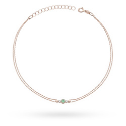 Bransoletka złota z brylantami t-005 szmaragd