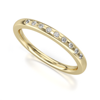 Obrączka ślubna model stj530 żółte złoto 0,585 cyrkonia