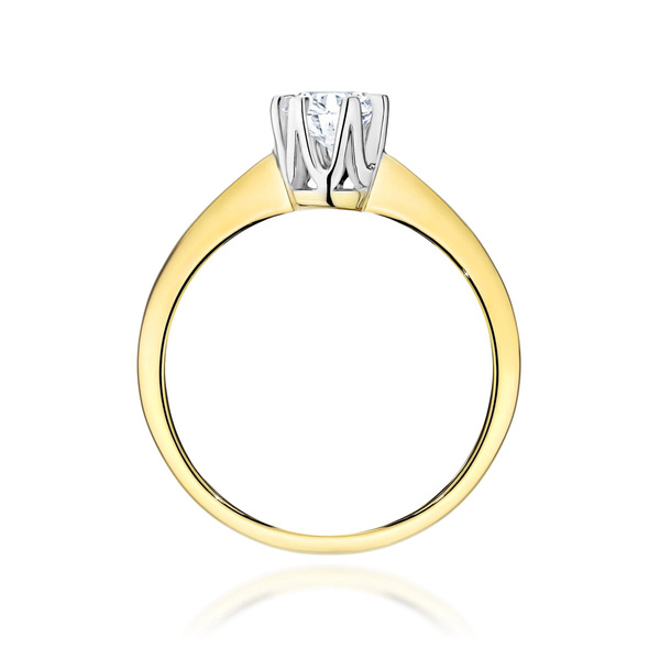 Pierścionek z żółtego złota Diament Laboratoryjny  T-0220 0,70CT