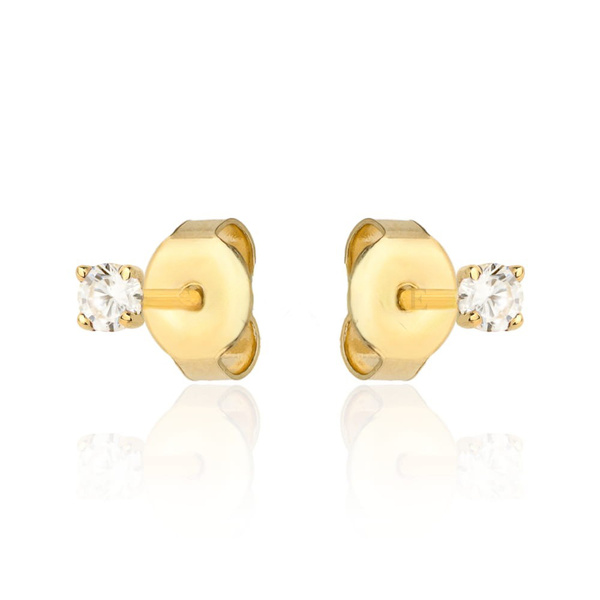 Kolczyki złote 585 z cyrkoniami 