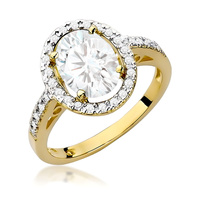 Pierścionek z żółtego złota Diament Laboratoryjny  T-0080 1,90ct