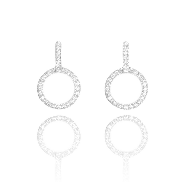 Kolczyki srebrne 925 z cyrkoniami