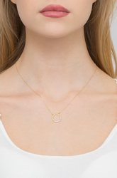 Naszyjnik Celebrytka kółlko z brylantami CT-20 0,045 ct