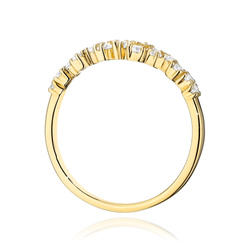 Pierścionek z żółtego złota z brylantem T-528 0,33CT