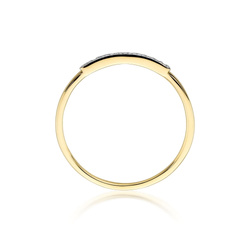 Pierścionek w żółtym złocie próby 585 model T-509Brylanty 0,05ct