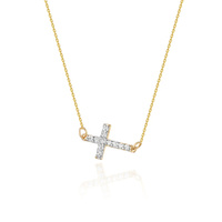 Naszyjnik Celebrytka Krzyżyk z brylantami CT-6 0,06ct