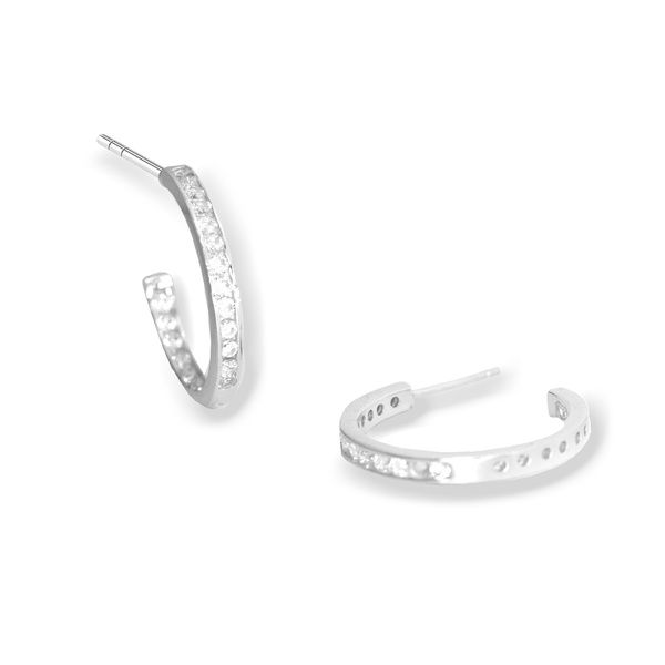 Kolczyki srebrne 925 Koła z cyrkoniami