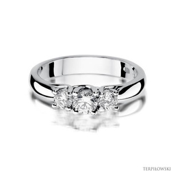 Pierścionek w białym złocie próby 585 model T-344 Brylanty 0,49ct