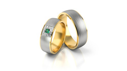 Obrączka ślubna złota model STJ243 bez kamieni