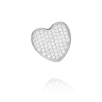 Zawieszka srebrna 925 Serce z cyrkoniami