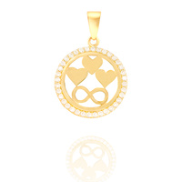 Zawieszka złota 585 Serca i Nieskończoność