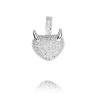 Zawieszka srebrna 925 Serce z cyrkoniami