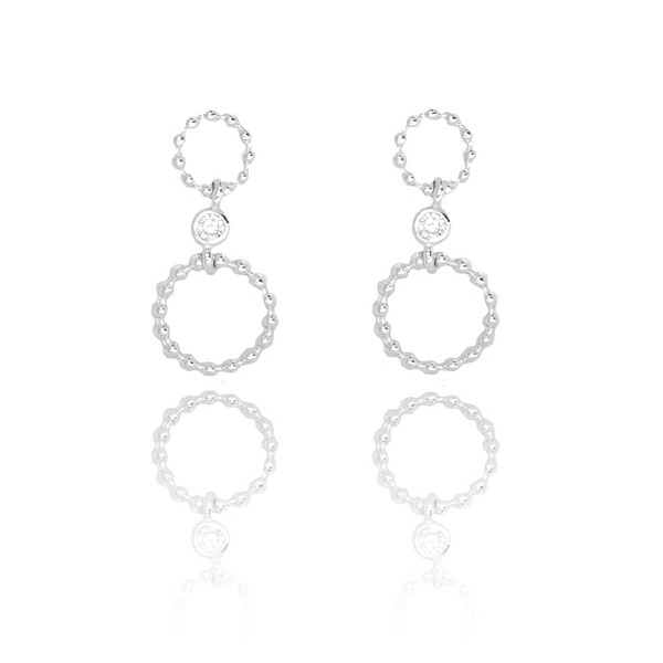 Kolczyki srebrne 925 z cyrkoniami srebrne