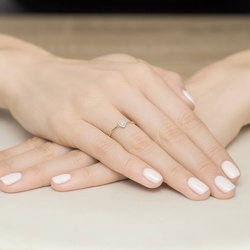 Pierścionek złote serduszko próby 0,585 t-0642 