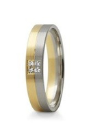 Obrączka ślubna złota model STJ232 z brylantami