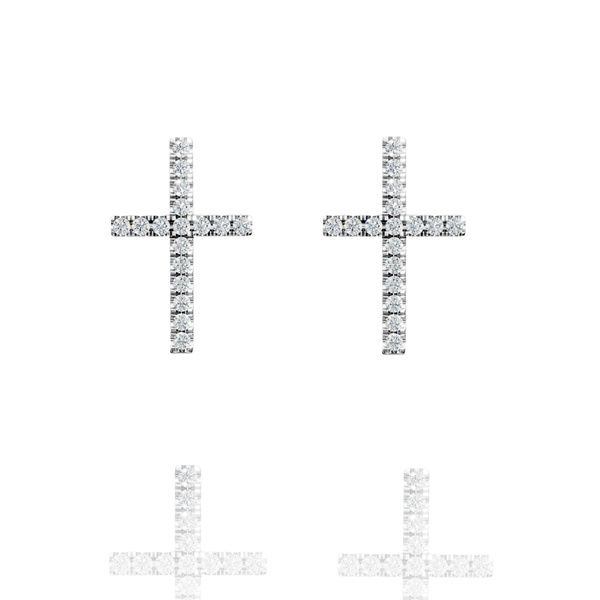 Kolczyki srebrne 925 z cyrkoniami Krzyżyki