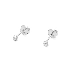Kolczyki złote próby 0,585 z brylantami 0,08ct, 2 x 0,04ct