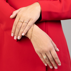 Pierścionek w żółtym złocie próby 585 model T-377 Brylanty 0,33