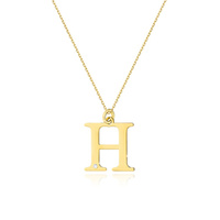 Naszyjnik złoty 585 Celebrytka duża literka H