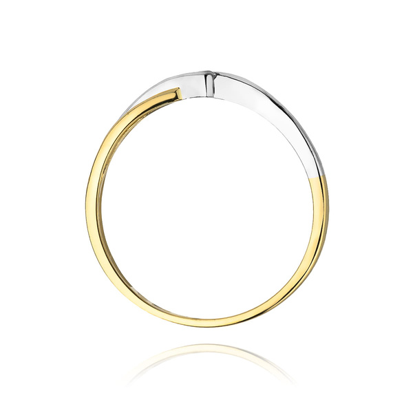 Pierścionek w żółtym złocie próby 585 model T-191 Brylanty 0,08