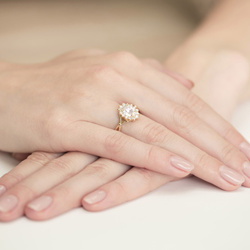 Pierścionek z żółtego złota Diament Laboratoryjny  T-00182 0,70ct