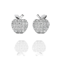 Kolczyki srebrne 925 z cyrkoniami Jabłka