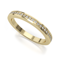 Obrączka ślubna model stj531 z brylantami 0,14 ct żółte złoto 0,585