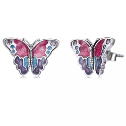 Biżuteria SayU kolczyki Kolorowe motyle