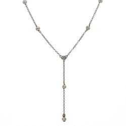 Biżuteria naszyjnik srebrny 925 z perłami