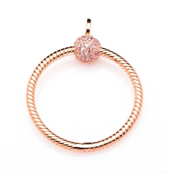 Biżuteria SayU Charms ring zawieszka otwierana z koralikiem złocone